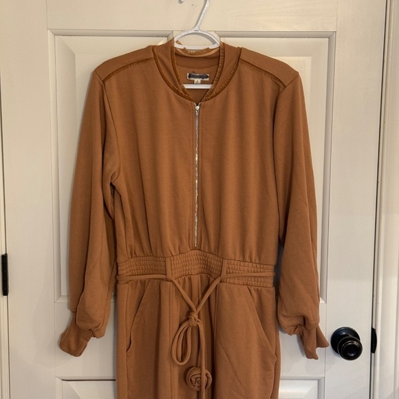 New! For Love & Lemons Yuna gray long sleeve rosette romper 31814 - Picture 5 of 15